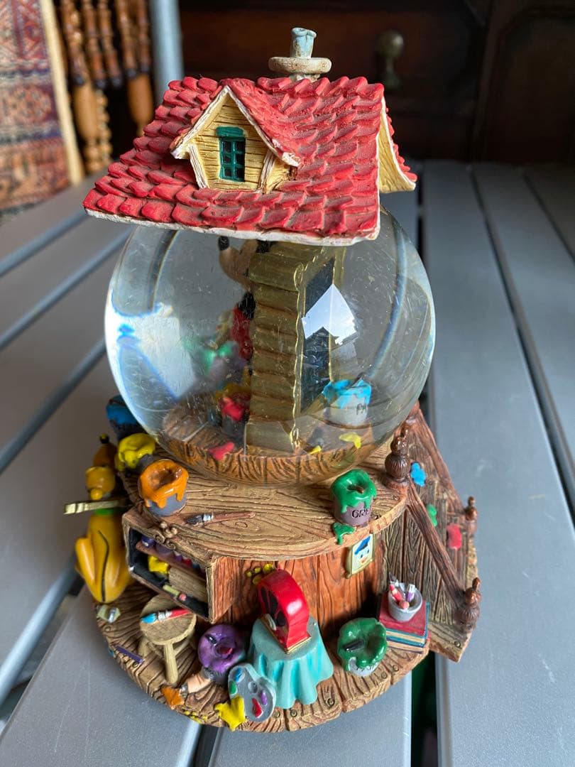 ディズニー　オルゴール付スノードーム　ミッキーマウス レア