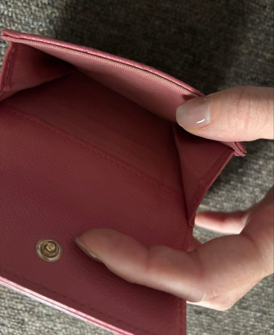 CHANEL ボーイシャネル 三つ折り財布 ピンク