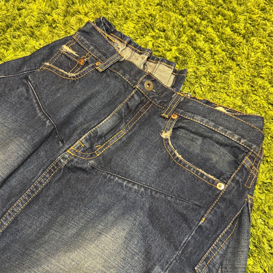 希少 人気 ジュンヤワタナベ 変形 デニムスカート ドッキング