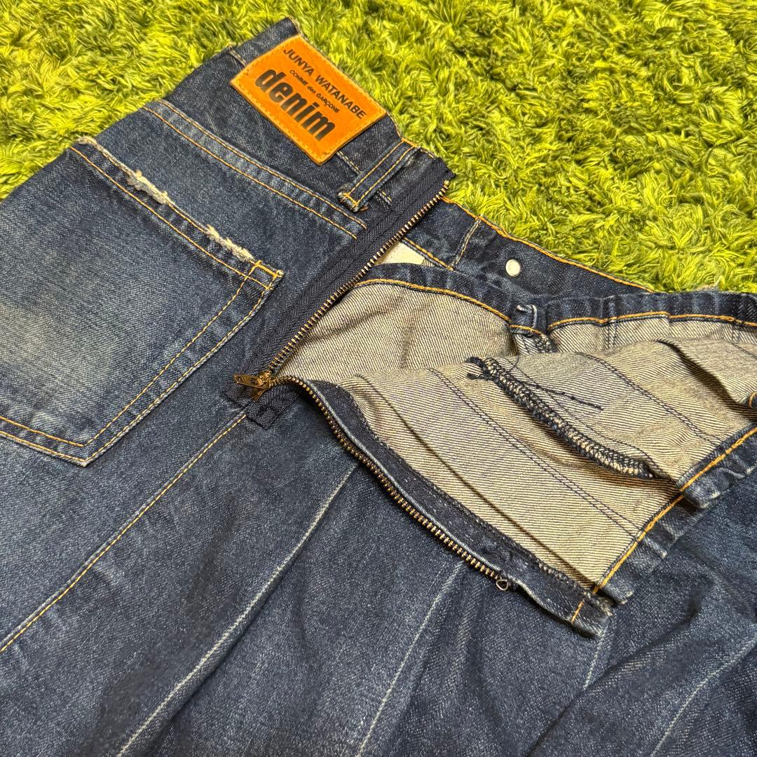 希少 人気 ジュンヤワタナベ 変形 デニムスカート ドッキング