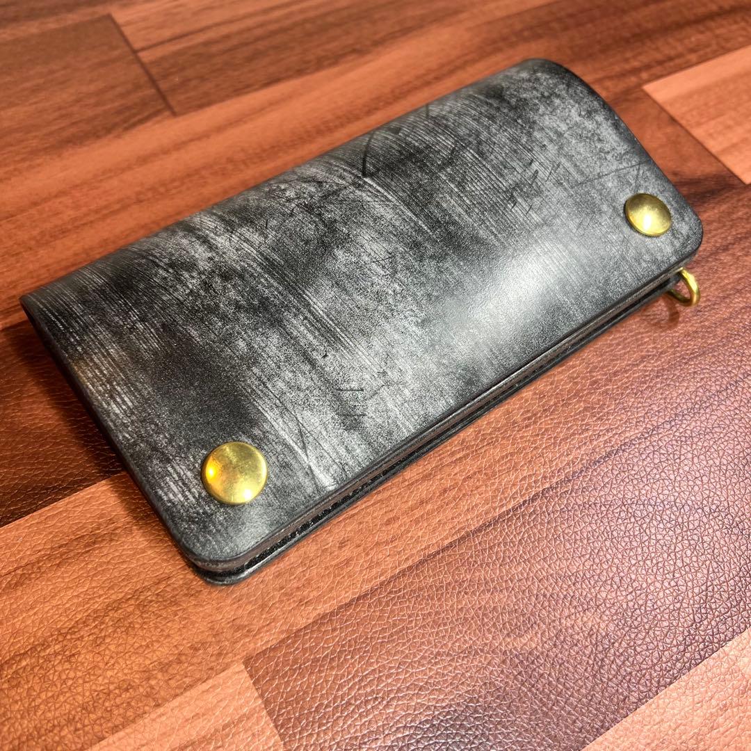 【トラッカーウォレット ロング 2層】 ブライドル ゴールド universal