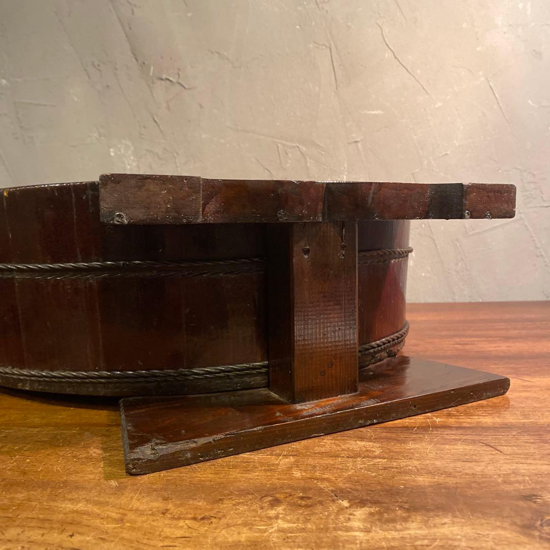 時代物 木桶 飾り棚 ショーケース 古道具 骨董品　インテリア 置物