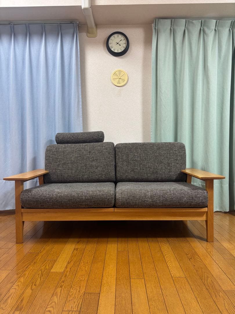 【美品】ソファ2人掛け 東京インテリア　オークライフシリーズ