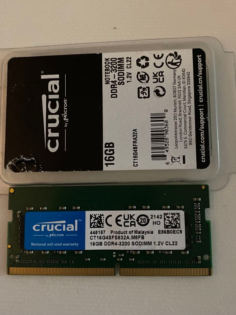 メモリー Crucial (16GBx2)DDR4-3200 SO-DIMM 32GB