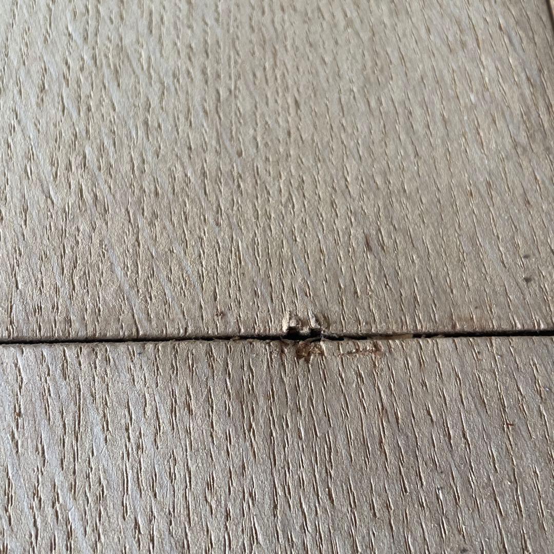 ビンテージ ラウンドエクステンションダイニングテーブル 剥離