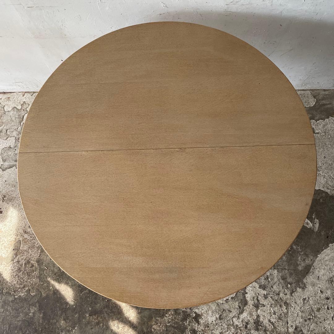 ビンテージ ラウンドエクステンションダイニングテーブル 剥離