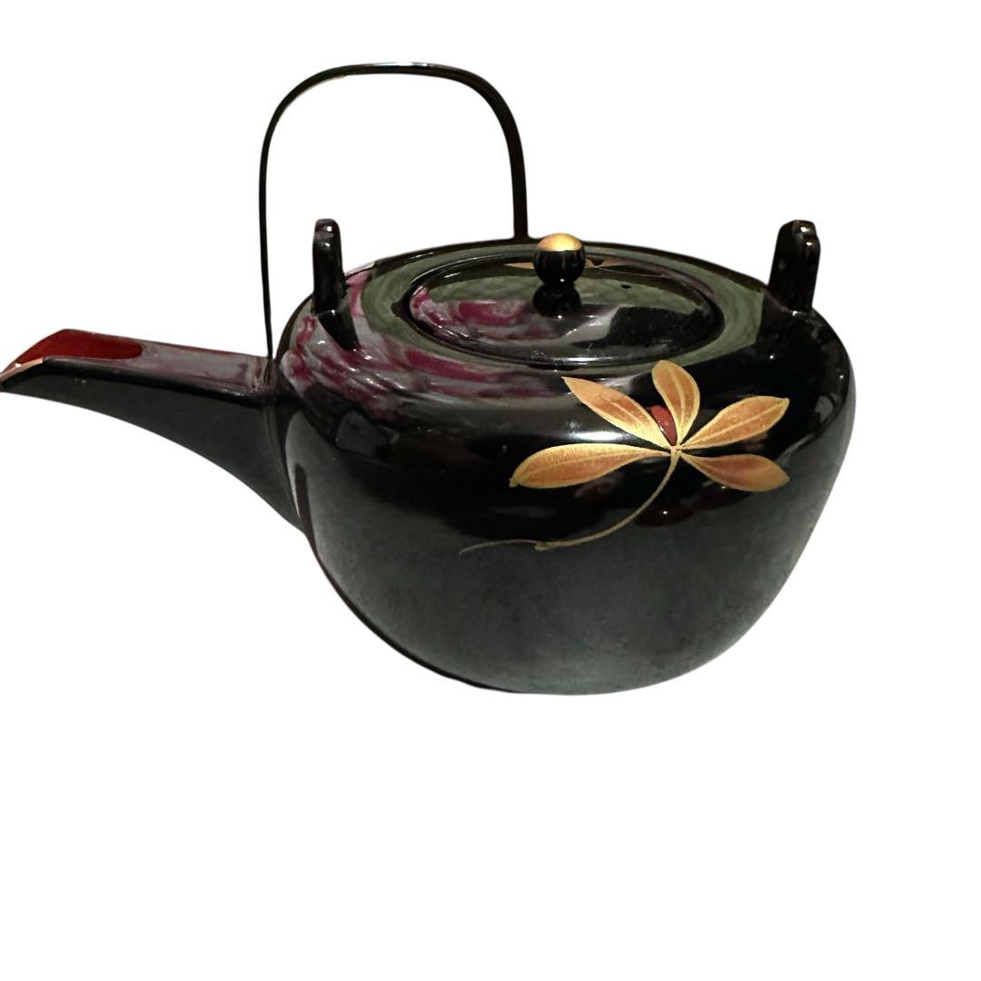 お屠蘇器セット 漆器 鉄せん花柄 酒器