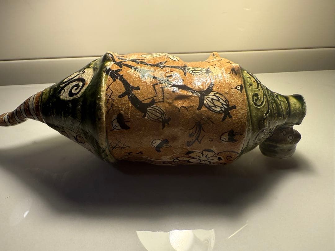 池田省吾 作　陶製喫煙パイプ 25cm