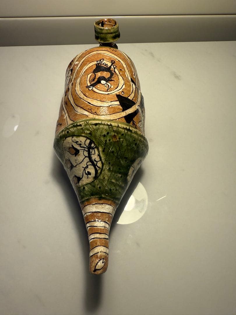 池田省吾 作　陶製喫煙パイプ 25cm