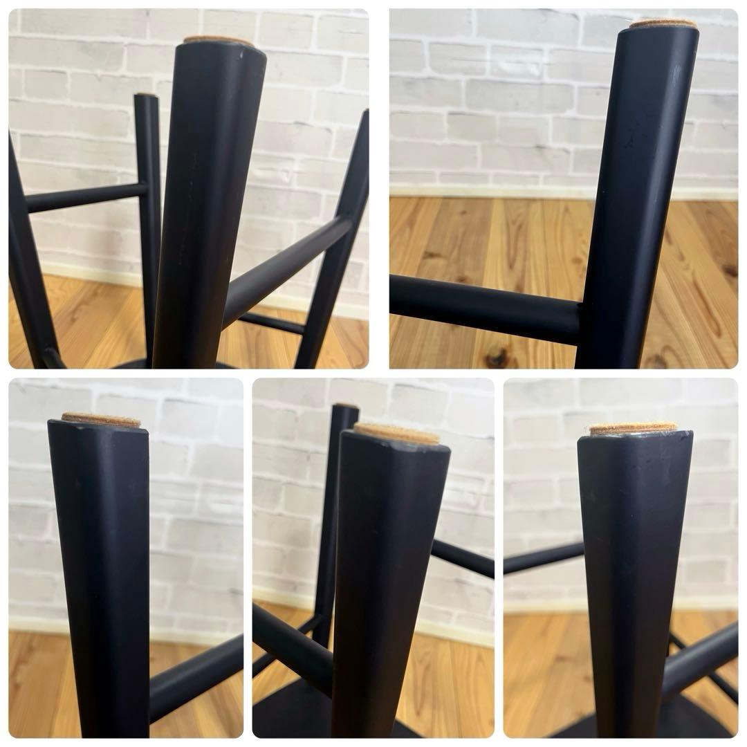 美品 KINOSHITA カロレ チェア 別色ブラック 木製 無垢 スツール