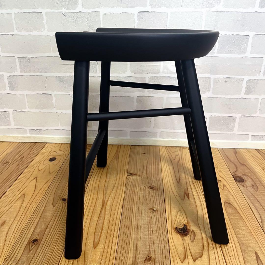 美品 KINOSHITA カロレ チェア 別色ブラック 木製 無垢 スツール