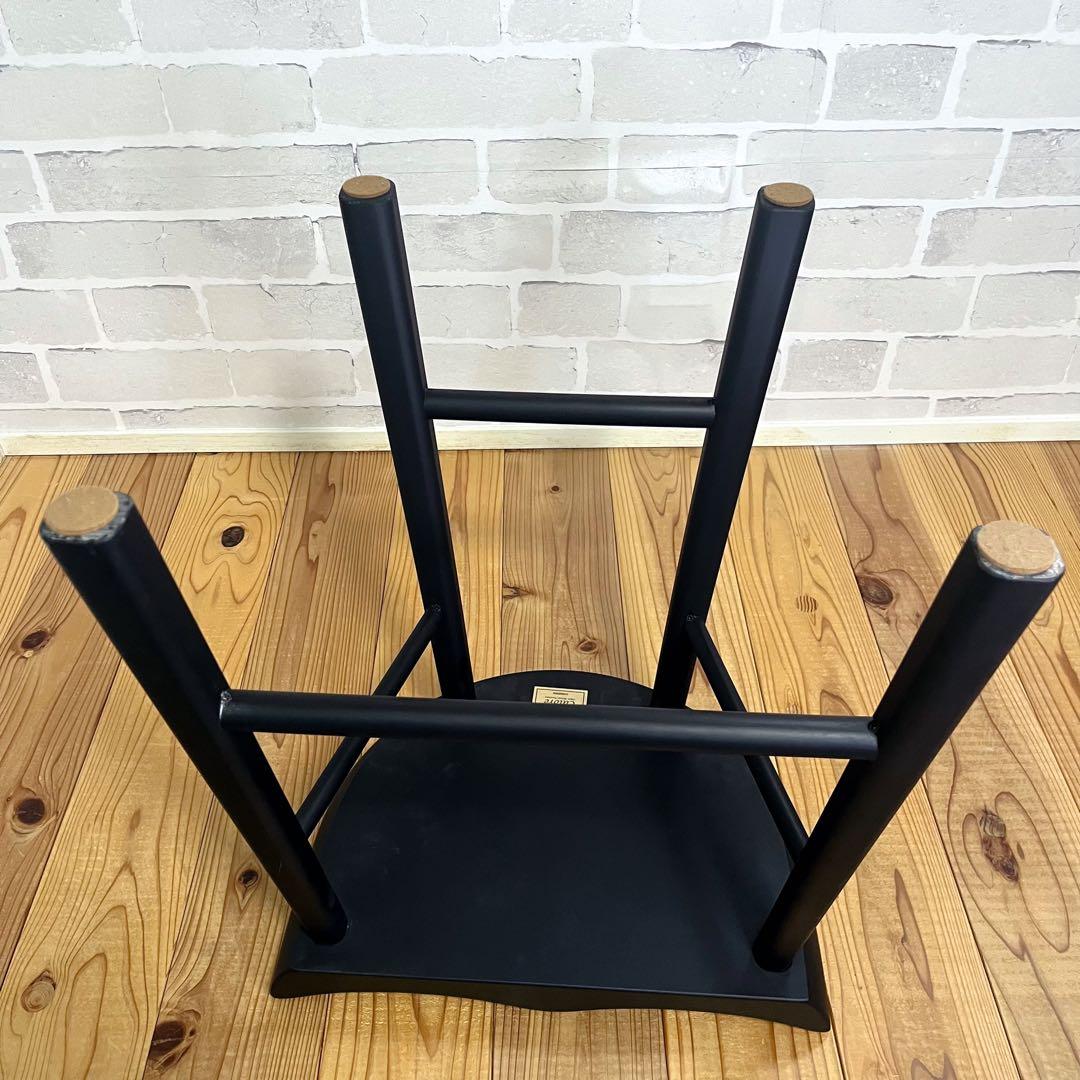 美品 KINOSHITA カロレ チェア 別色ブラック 木製 無垢 スツール