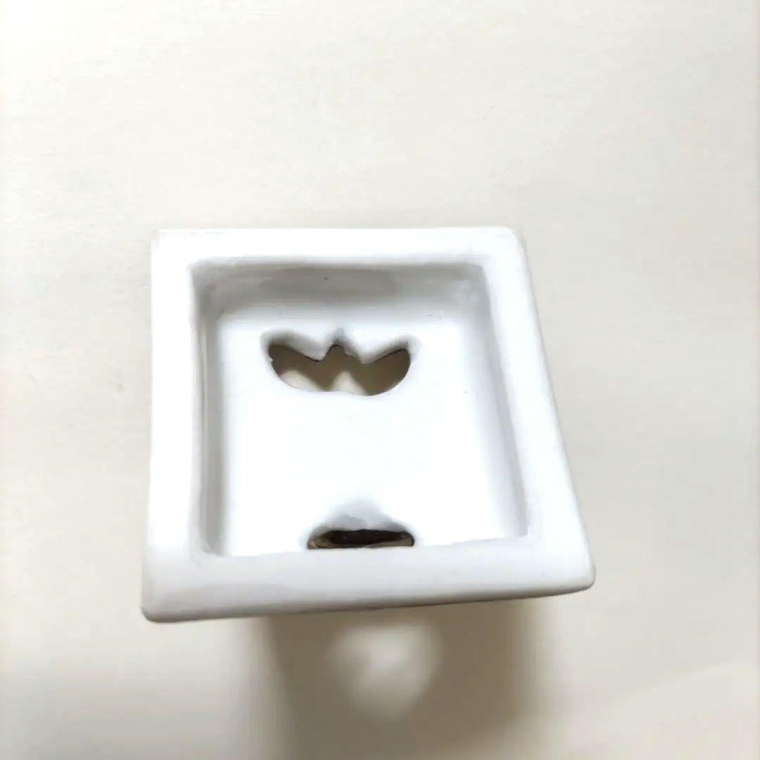 九谷焼　宝岳　ミニ　香炉　青粒金彩　梅 　アンティーク　レア