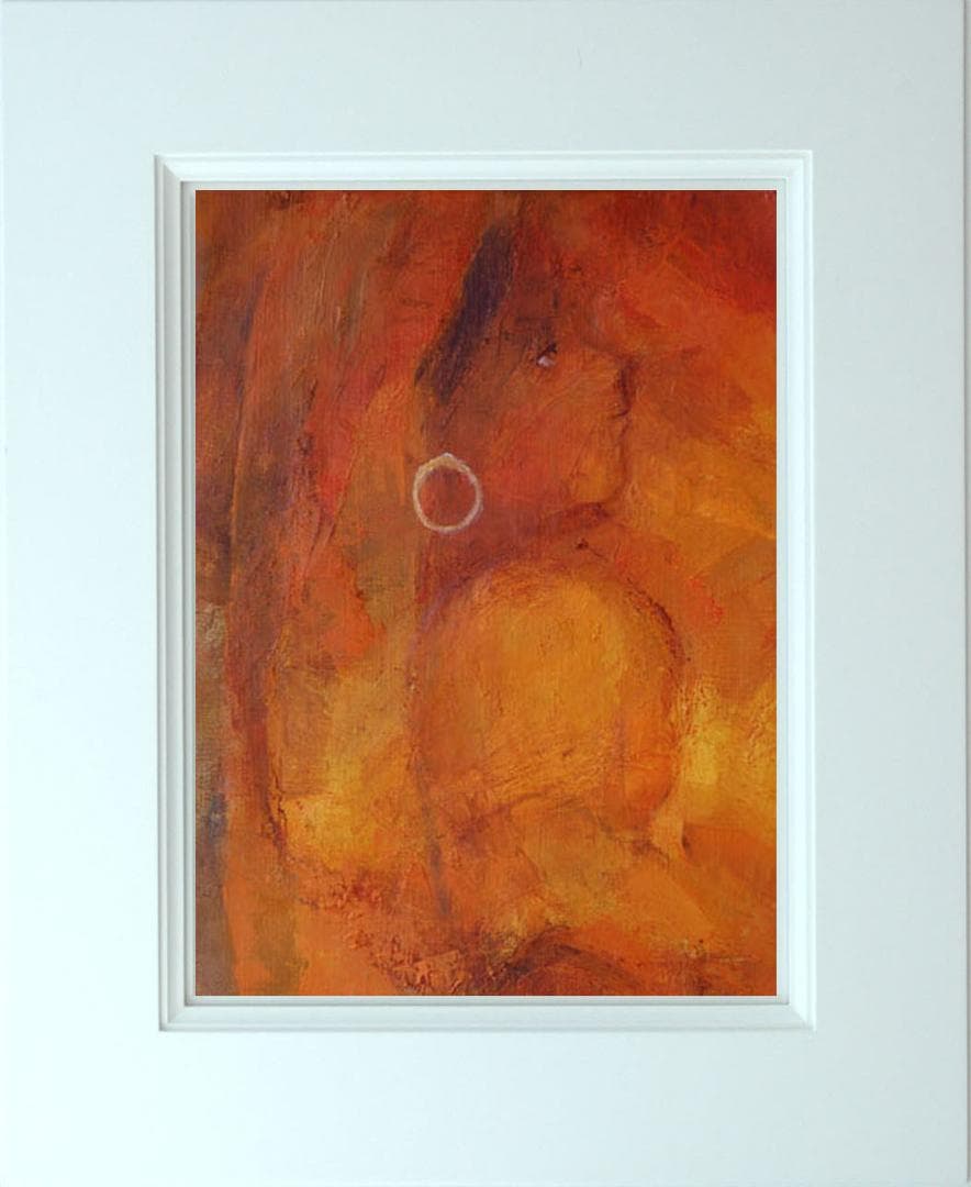 油絵 絵 絵画 インテリア 額付(黒) F4-051813 祈り 母子像