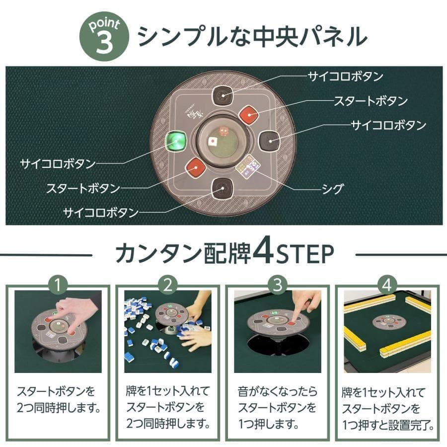 新 全自動麻雀卓 28mm 79家庭用 折りたたみ 三人打ち 麻雀セット 雀荘