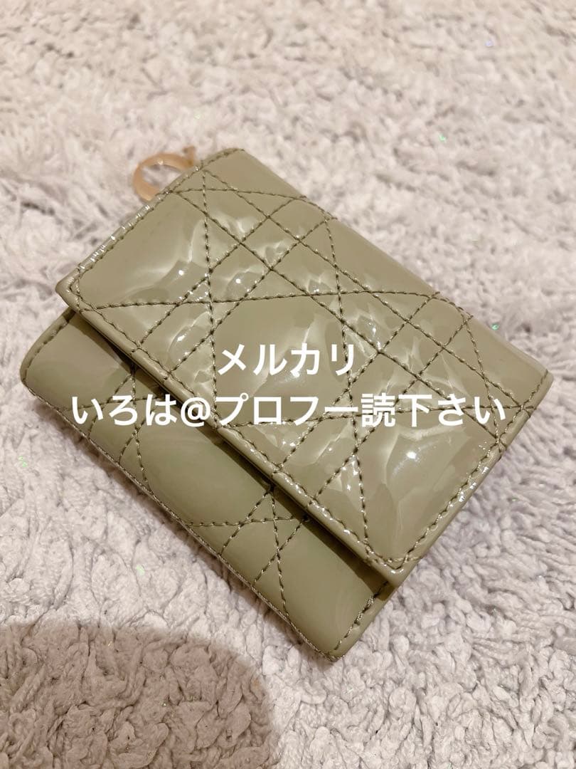 デ*ア様 【日本限定色】Dior レディディオール ロータスウォレット 折り財布