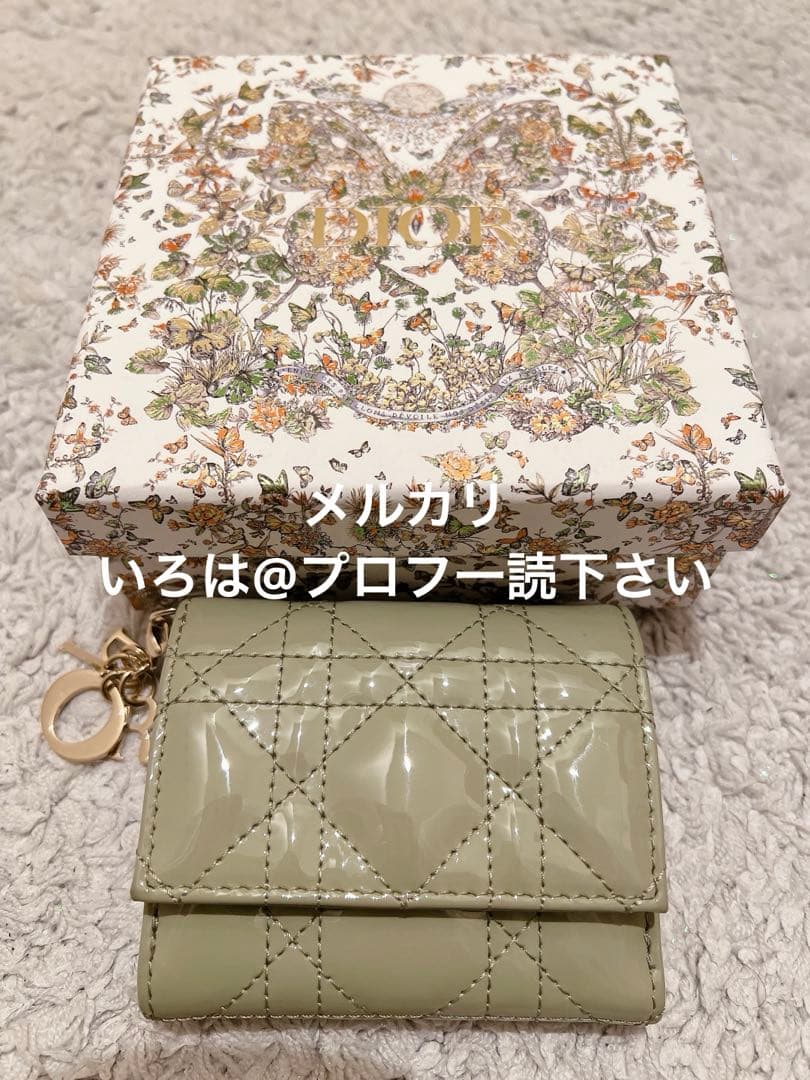 デ*ア様 【日本限定色】Dior レディディオール ロータスウォレット 折り財布