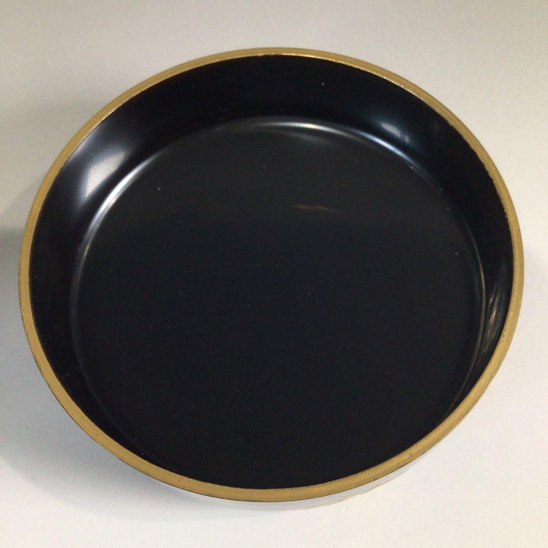 Ｐ６２８　棗　『漆匠　前端春斎作』『鱗鶴蒔絵』『大棗』　共共箱　茶道具