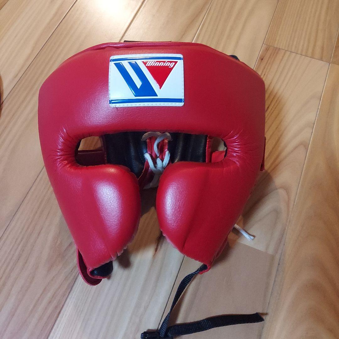 専用です!!値下げ↓winning ヘッドギア ヘッドガード 赤M