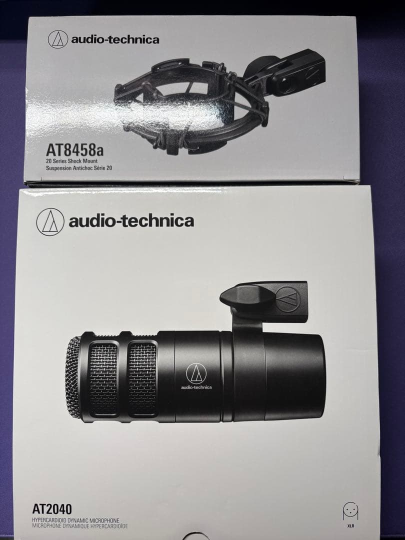 audio-technicaAT2040ダイナミックマイク＋AT8458aセット