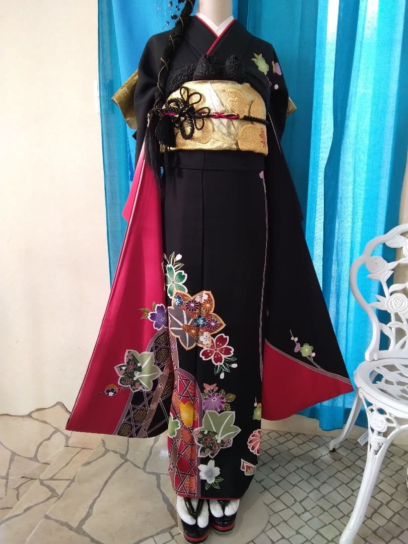 振袖フルセット、正絹振袖成人式、重ね衿、帯揚げ帯締め、西陣袋帯、長襦袢