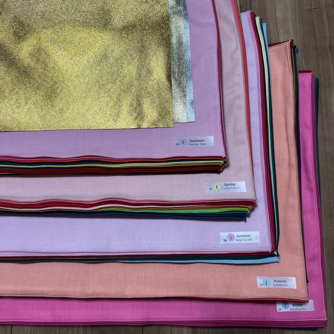 【美品】パーソナルカラー診断 カラードレープ 160色 綿 ラピスアカデミー