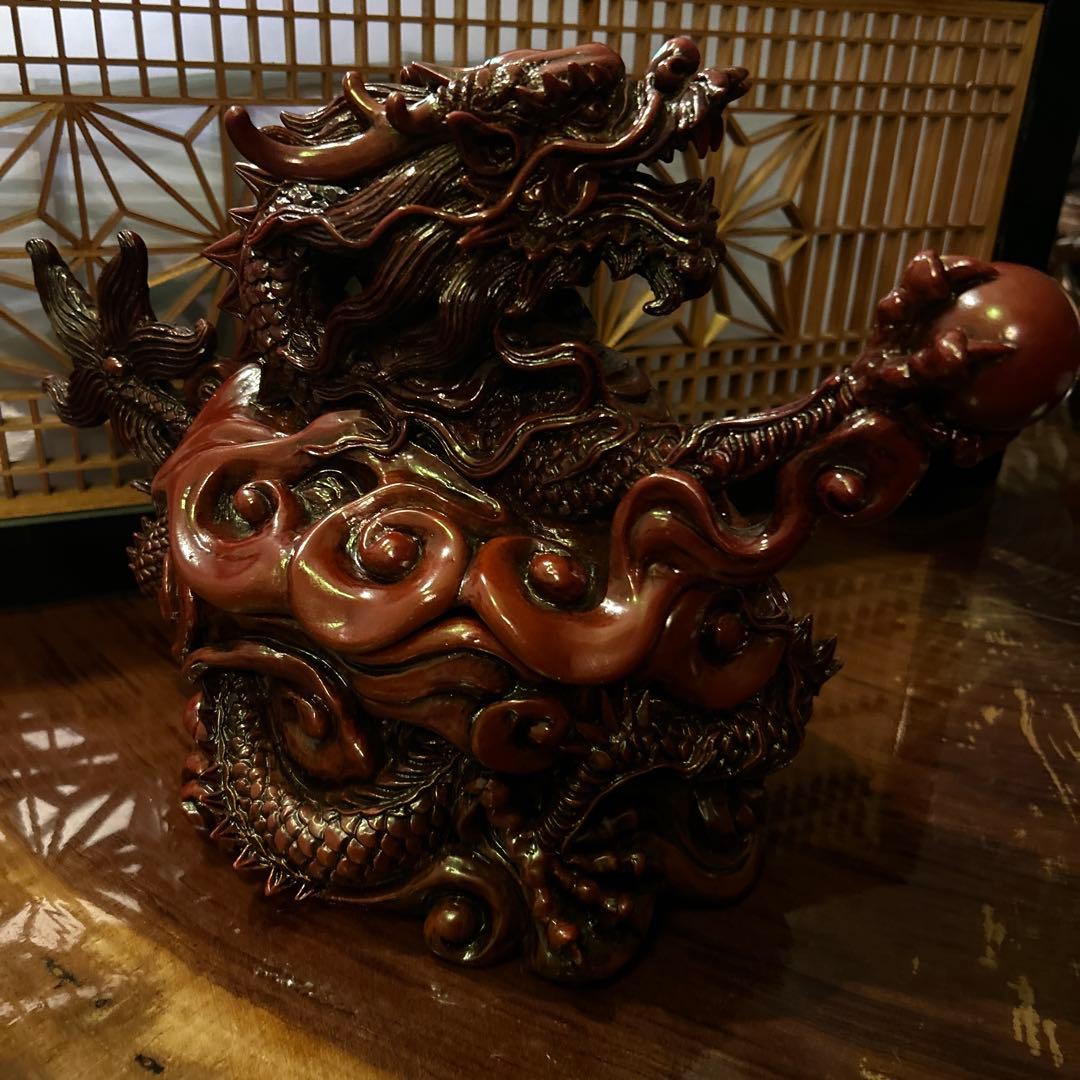 龍の香炉　五本爪　縁起物 龍神　風水　珠掴龍五爪龍