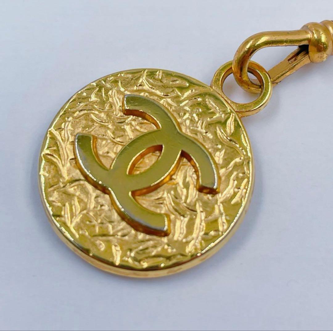 5FM78 CHANEL シャネル チェーンベルト ベルト ココマーク ゴールド