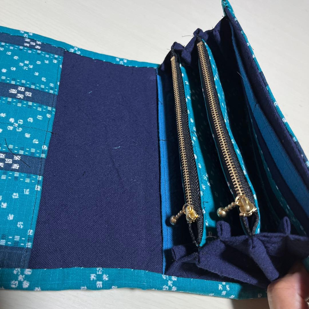 ミンサー柄やりくり　長財布　3点