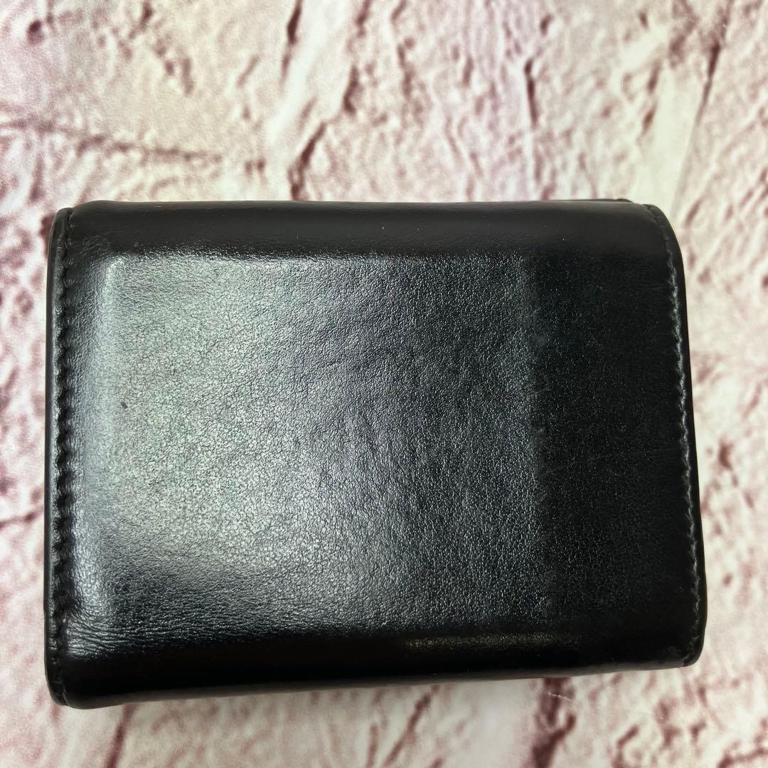美品✨FENDIモンスター バグズアイ 三つ折り財布 ブラック 本革 レザー
