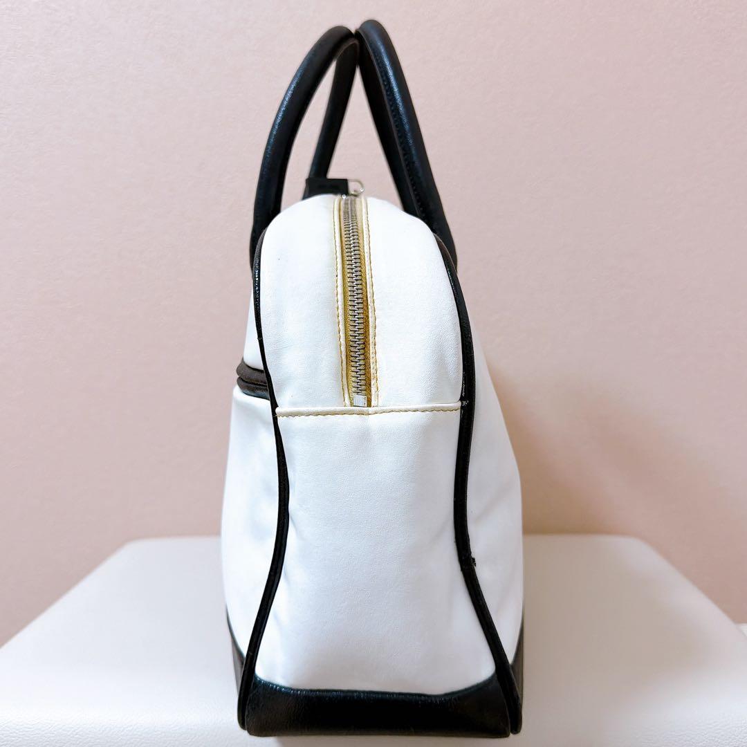 【良品】miu miu アーカイブ ミニボストン ハンドバッグ ホワイト