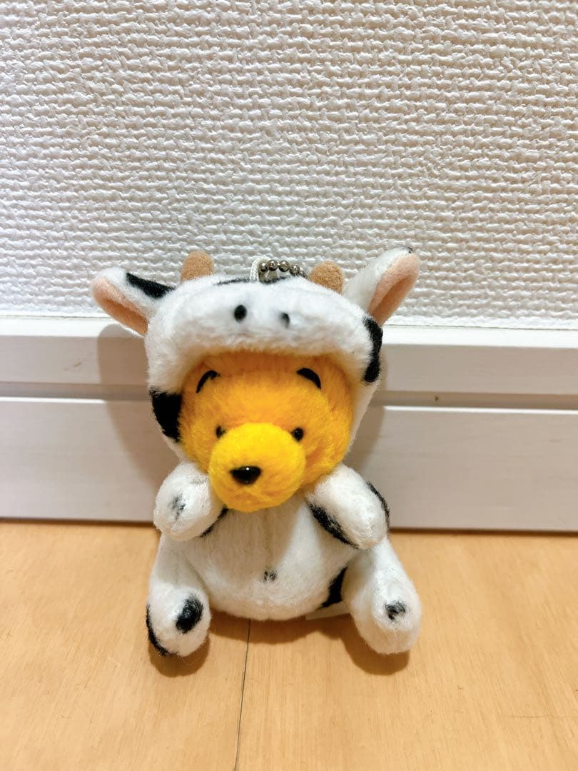 【激レア】レトロ ディズニーストア 牛プーさんキーチェーン マスコット