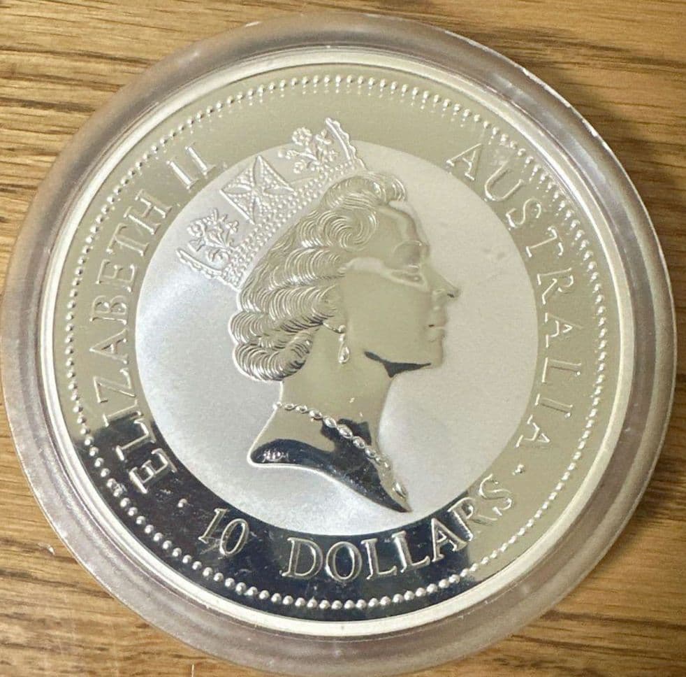 は*ん様 ☆1996年▪オーストラリア クッカバラカワセミ BU٠銀貨 10オン