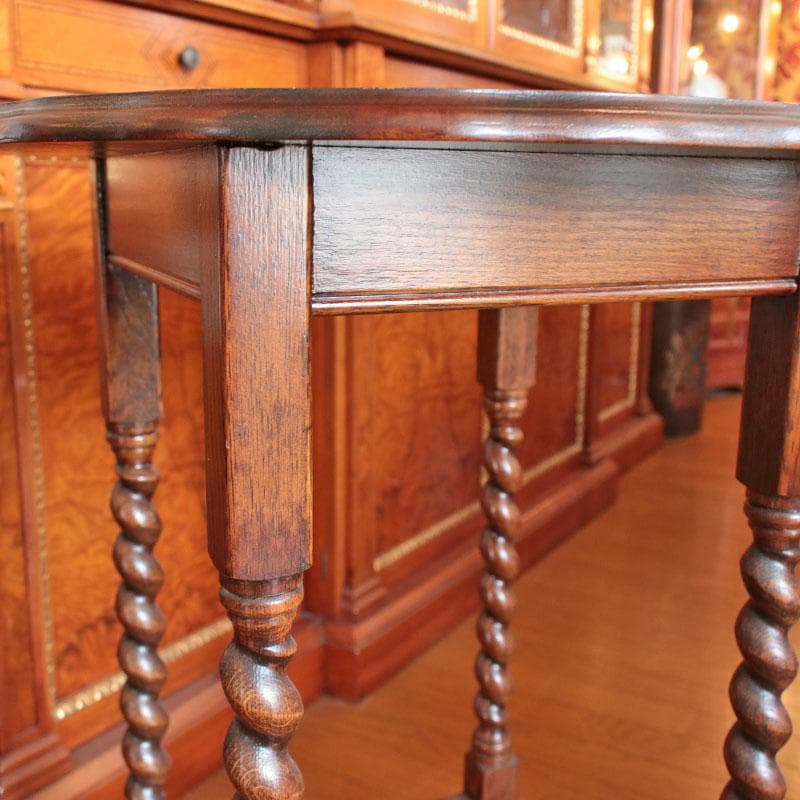 丸型サイドテーブル Φ52cm 木製 花台 ツイストレッグ 627-021