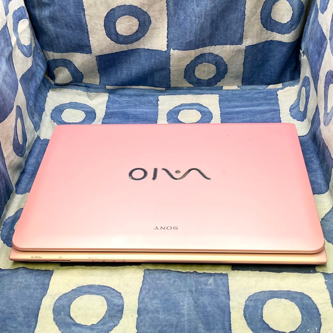 人気VAIO✨SSDで快適☆i5☆可愛いピンク♡ブルーレイ&カメラ付！Win11