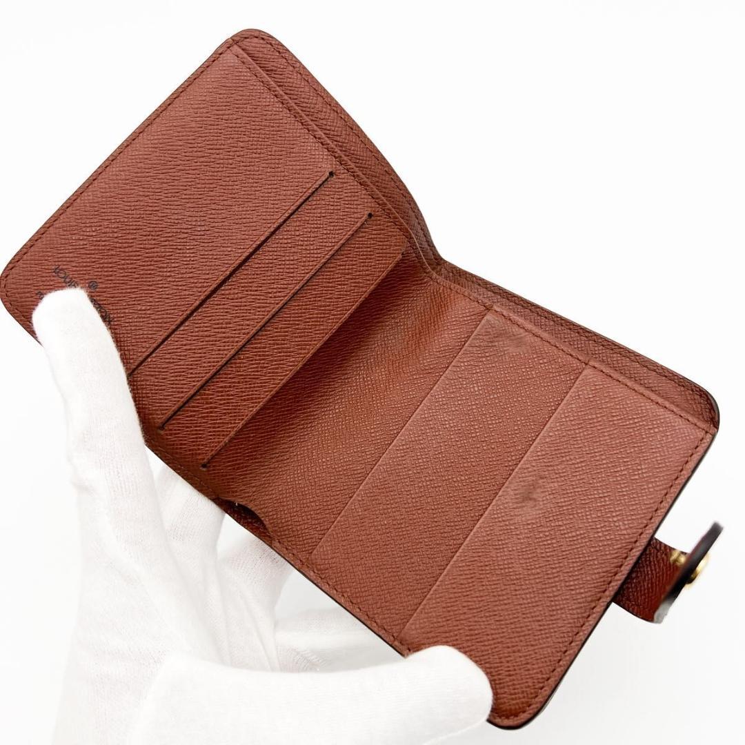 【美品】ヴィトン モノグラム コンパクトジップ 二つ折り 財布 M61667