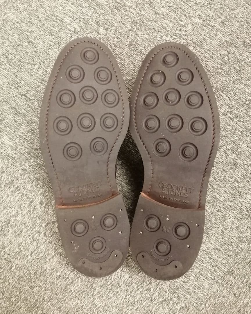 着用数回 クロケット&ジョーンズ ウイングチップ ダークブラウン UK5