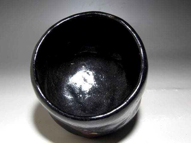 楽十代旦入 黒筒茶碗「山花」裏淡々斎花押 楽十四代覚入極☆ｚ816