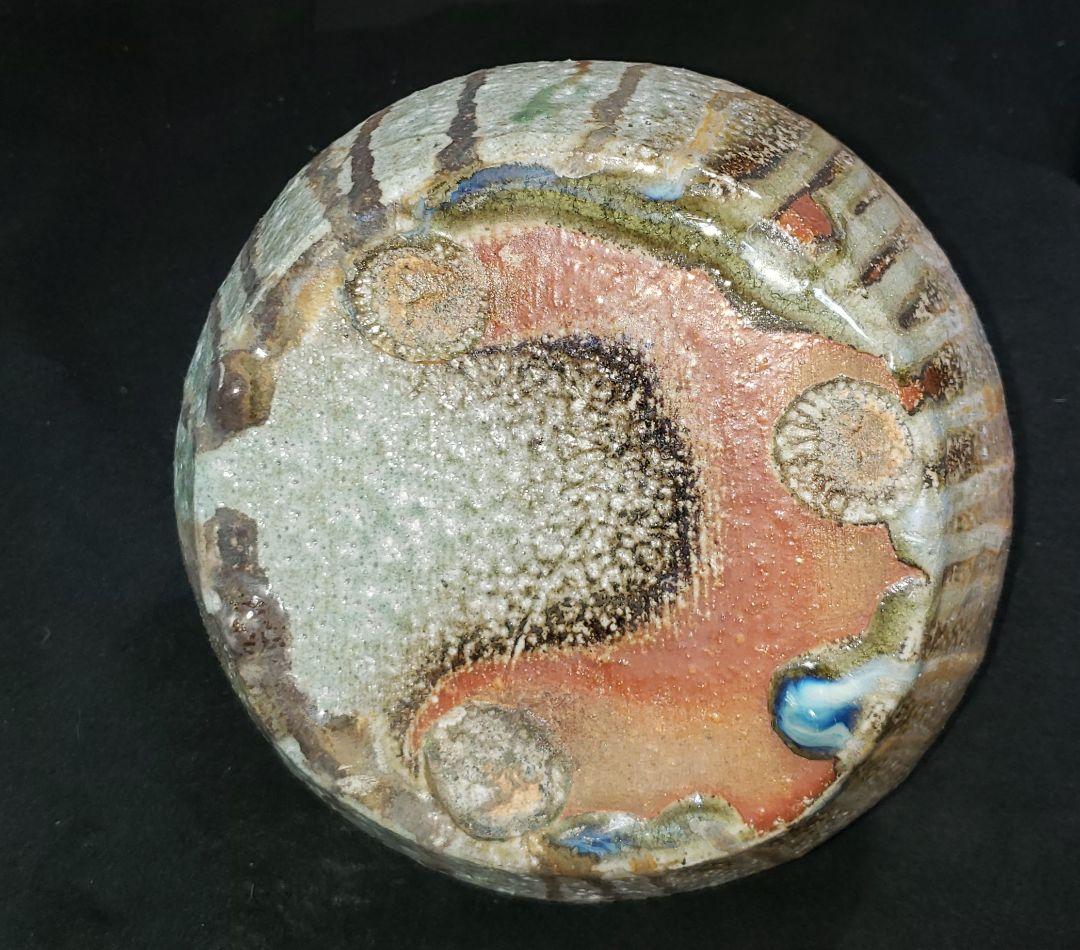 自然釉信楽かぶら花入