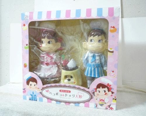 開封品　希少　極美品　不二家　パティシエ　ペコポコ&ドッグ人形　フィギュア