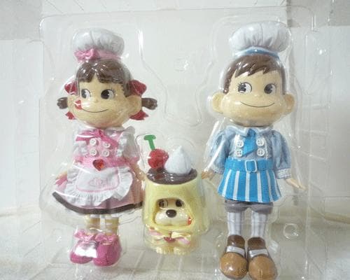 開封品　希少　極美品　不二家　パティシエ　ペコポコ&ドッグ人形　フィギュア