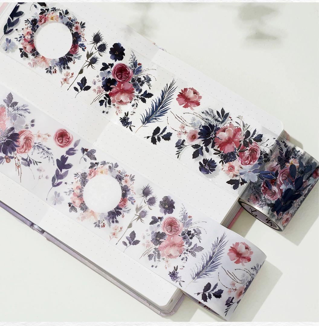 ⭐️SALE⭐️WT《雾色玫瑰》海外マスキングテープ　マステ