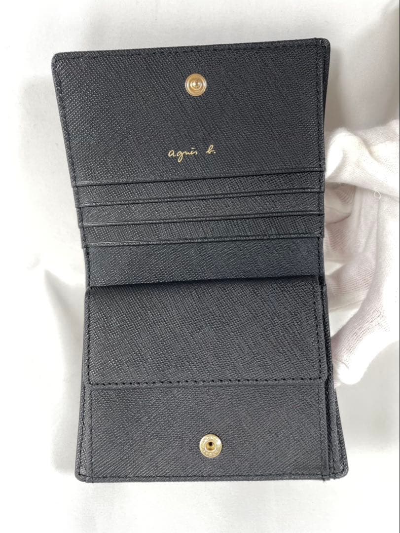 未使用 agnes b. アニエスベー 二つ折り財布 レザー バイフォールド