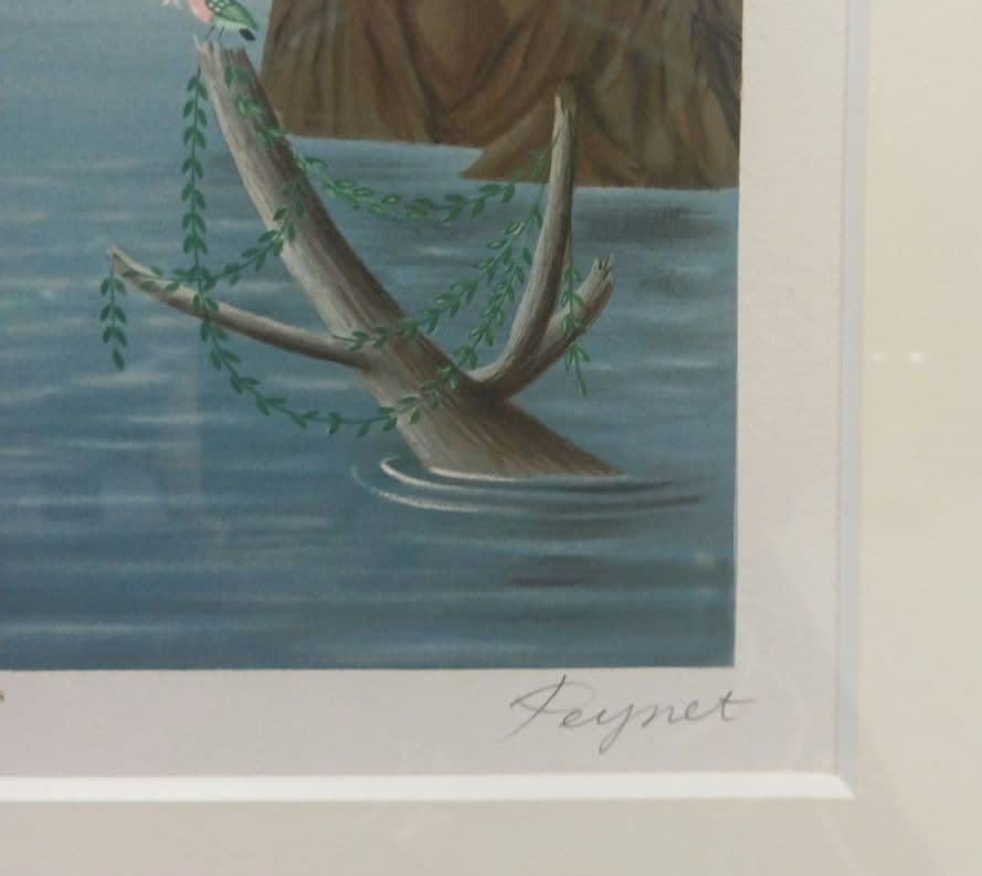 値下げ　レイモン・ペイネ　リトグラフ 恋の湖 サイン入り　限定250部