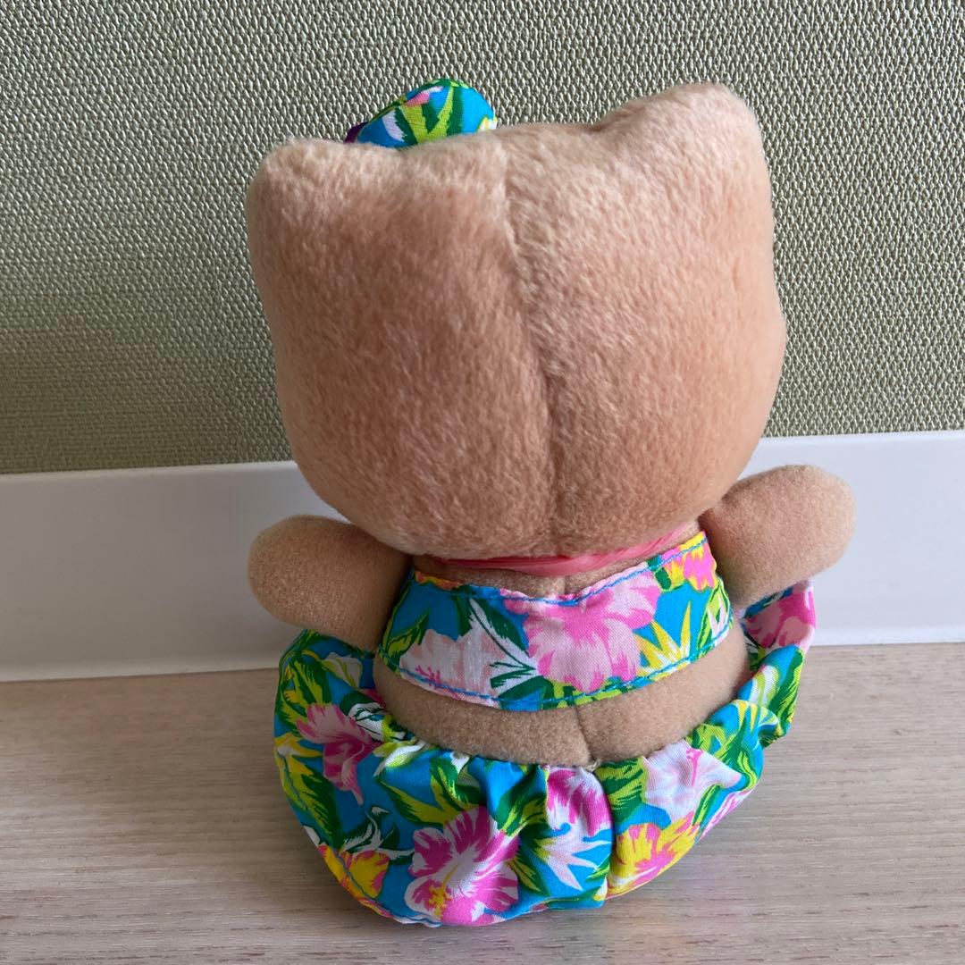 サンリオ　日焼けキティ ぬいぐるみ　非売品　レア　平成　ハイビスカス