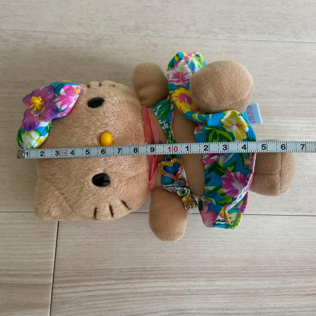 サンリオ　日焼けキティ ぬいぐるみ　非売品　レア　平成　ハイビスカス