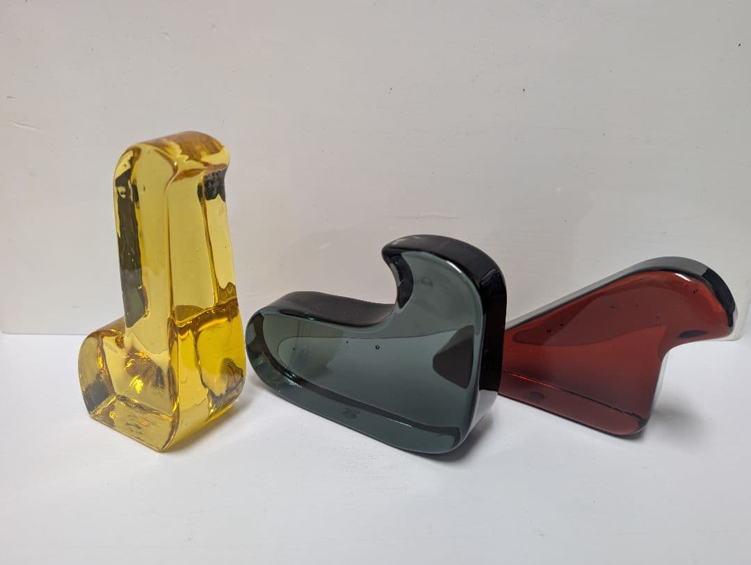 ※かまやつページ　ミナペルホネン　イッタラ　北欧ガラスバード　３個セット