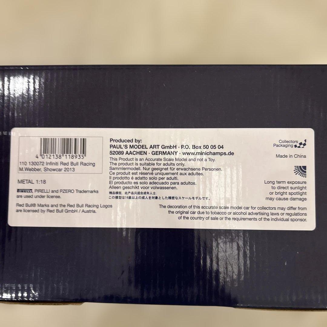 未開封MINICHAMPS インフィニティ・レッドブル・レーシング 1/18