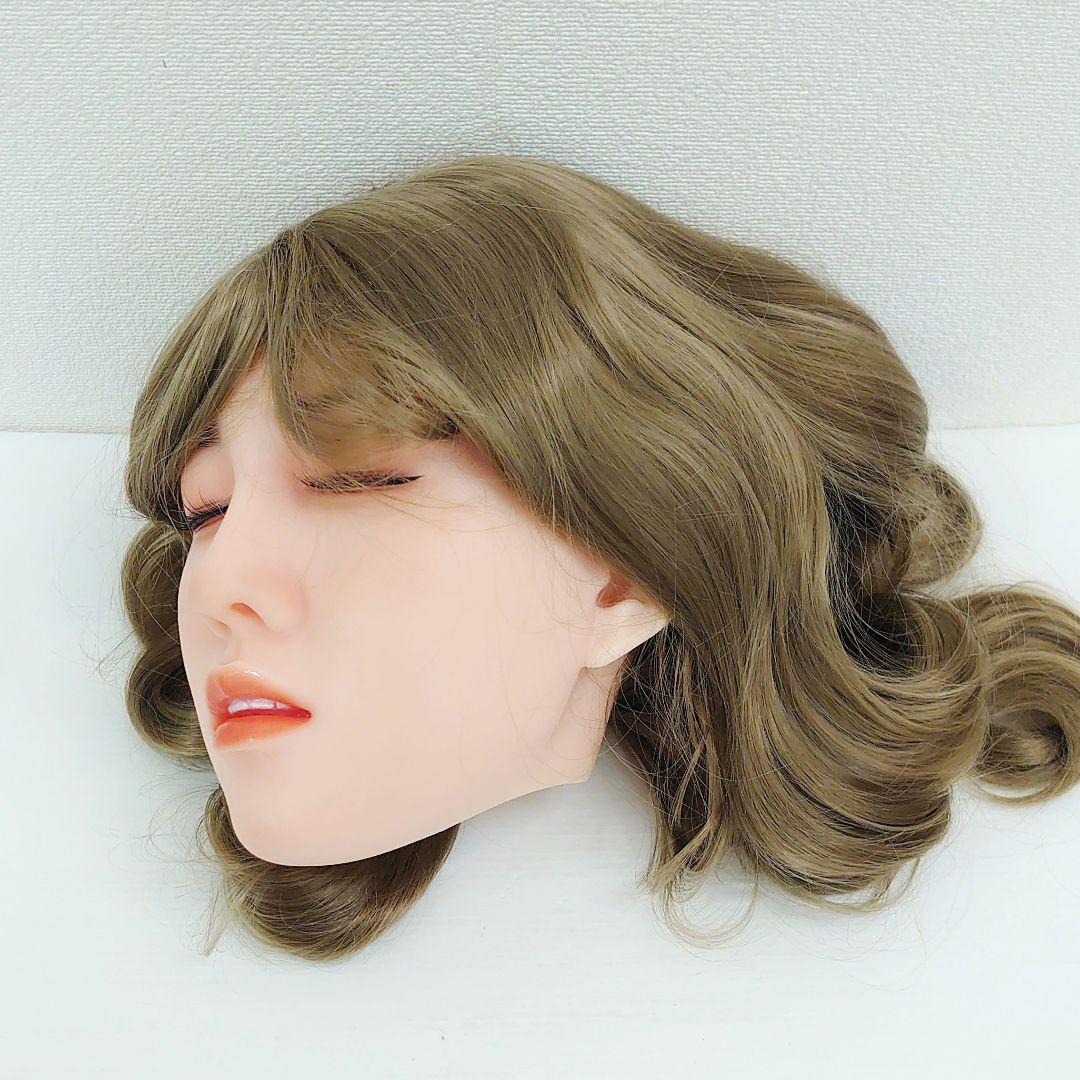 リアルマネキンヘッド ドールヘッド 等身大 シリコン 化粧練習用