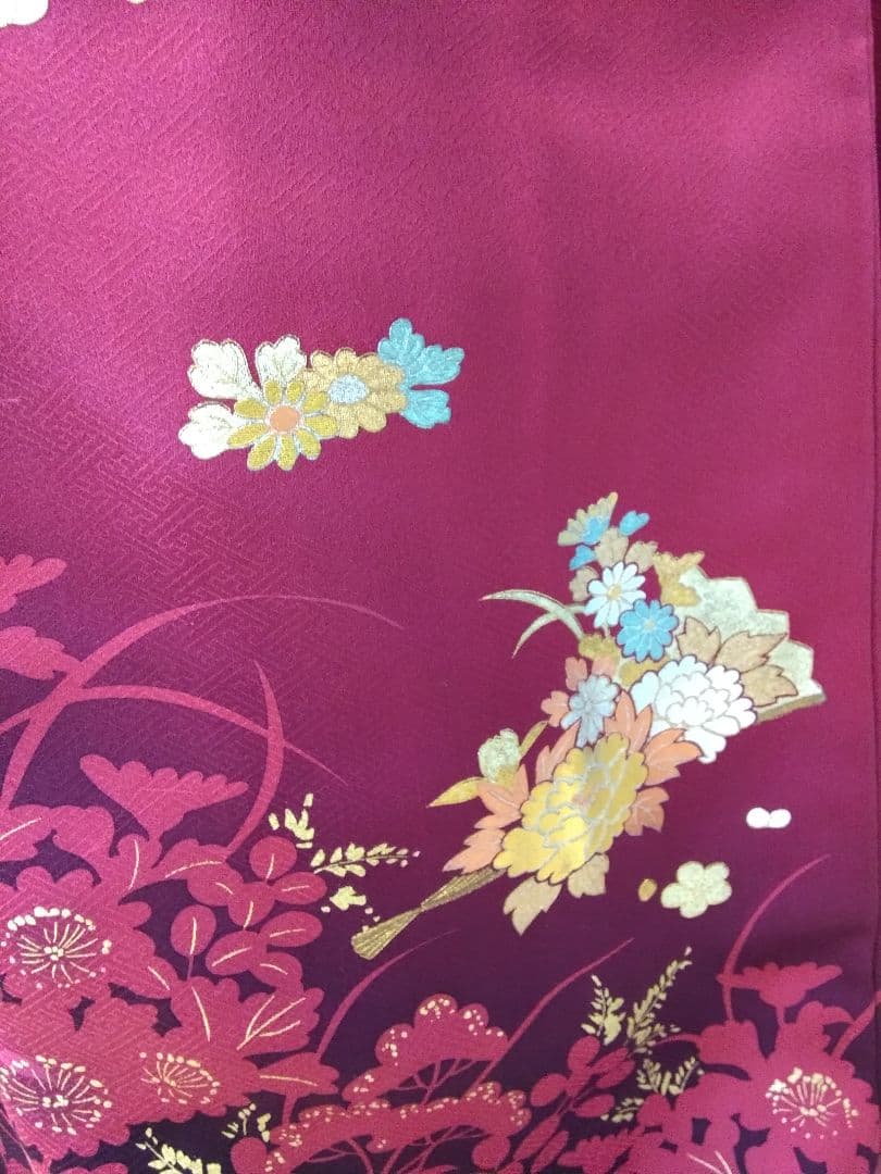 振袖フルセット、正絹鈴乃屋振袖、重ね衿帯揚げ帯締め、西陣袋帯、襦袢、ガード加工